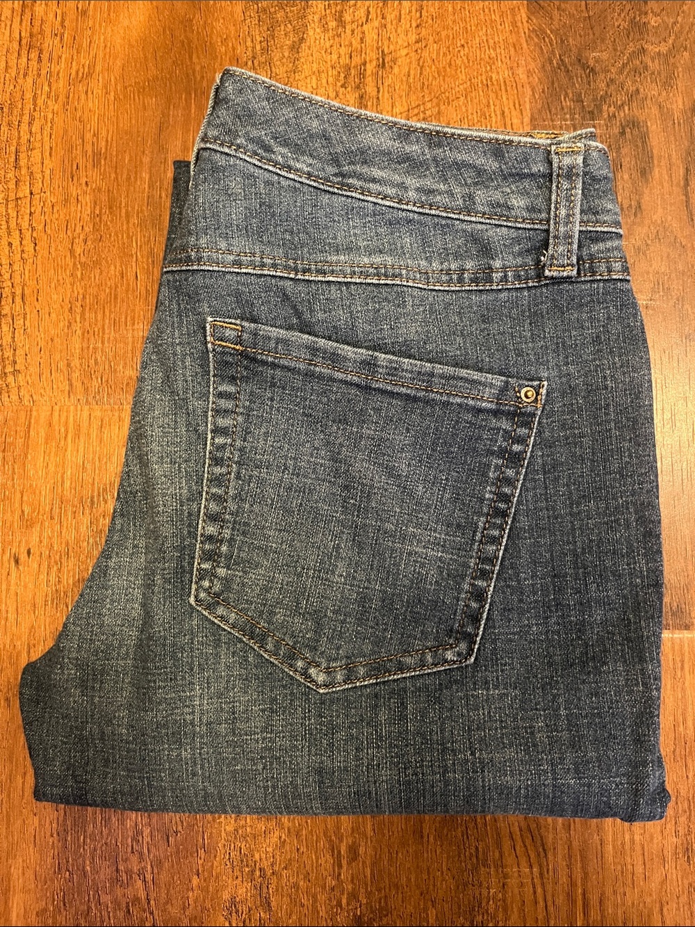 INC International Concepts Indigo Mid-Rise Straight Jeans